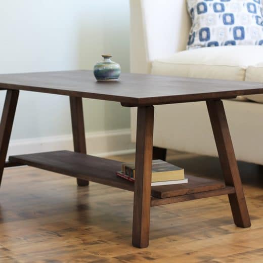 natural hardwood coffee table