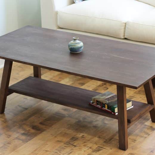 natural hardwood coffee table