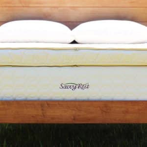 Luxurious natural latex pillowtop mattress - Unity organic closeup with pillows