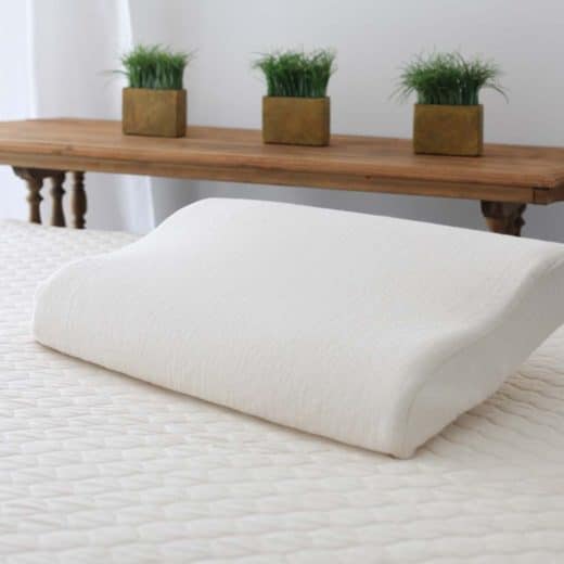 Contour pillow with medium Dunlop latex