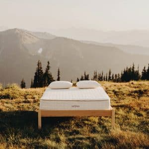 Natural latex mattress - Serenity customizable organic in outdoor setting