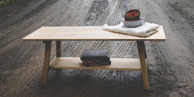 Natural, eco-friendly coffee tables and benches.