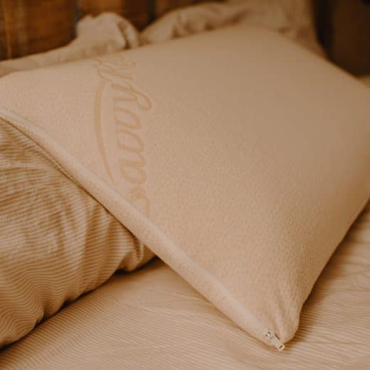 The Natural Talalay Pillow comes with a plush knit organic cotton cover.