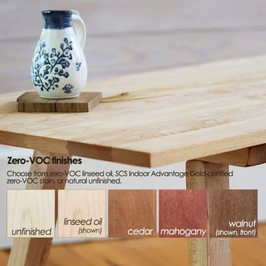 zero-VOC coffee table finishes