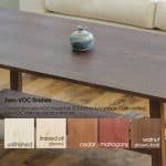 zero-VOC coffee table finishes