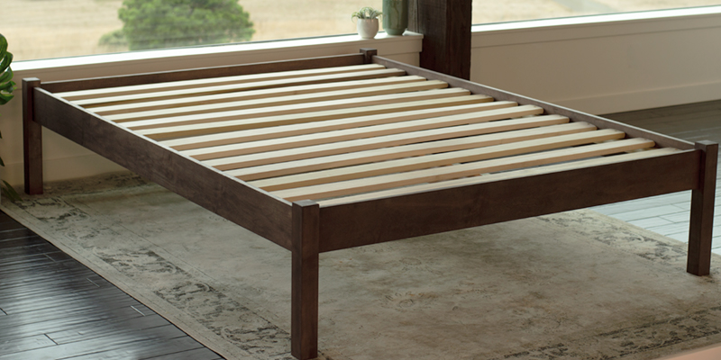 sustainably-sourced wood platform beds